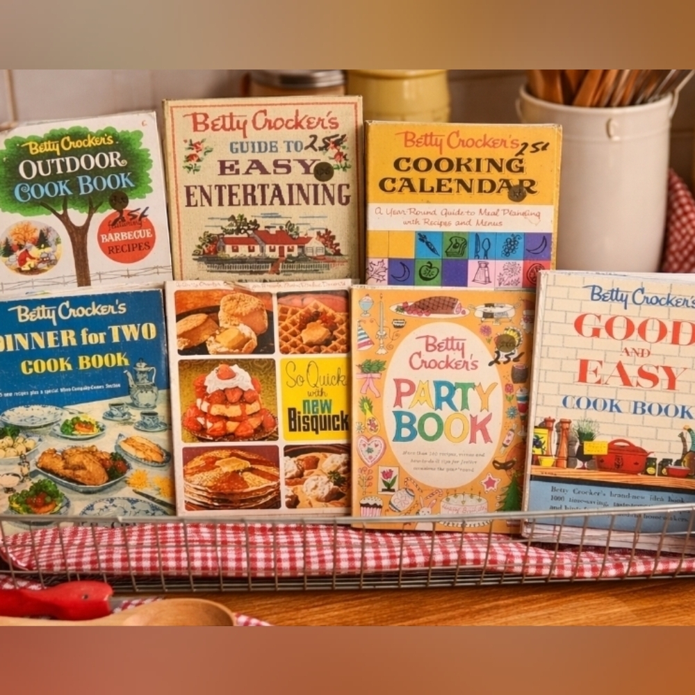 Vintage Betty Crocker Cookbook Collection Retro Recipes Illustrated Photos